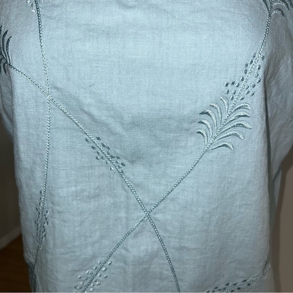 220 Hickory Light Blue Sleeveless Linen Blend 2-Piece Set – Size Large - Picture 7 of 12